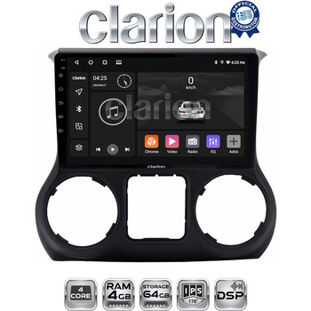 CLARION GL32745 Οθόνη OEM Multimedia Αυτοκινήτου για JEEP WRANGLER 2011>2018 (CarPlay/AndroidAuto/BT/GPS/WIFI/GPRS) electriclife