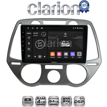CLARION GL32838 Οθόνη OEM Multimedia Αυτοκινήτου για Hyundai i20 2008 > 2014 (CarPlay/AndroidAuto/BT/GPS/WIFI/GPRS) electriclife