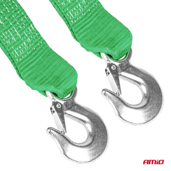 03993/AM ΙΜΑΝΤΑΣ ΡΥΜΟΥΛΚΗΣΗΣ TOW ROPE ΠΡΑΣΙΝΟ 75mm 8000KG 5m AMIO - 1 τεμ.