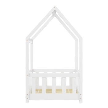Παιδικό κρεβάτι Bambie με κιγκλίδωμα τ.Montessori pakoworld ξύλο πεύκου σε λευκή απόχρωση 70x140εκ Παιδικό κρεβάτι Bambie με κιγκλίδωμα τ.Montessori pakoworld ξύλο πεύκου σε λευκή απόχρωση 70x140εκ