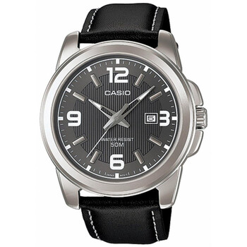 Casio Ρολόι Μπαταρίας με Μαύρο Δερμάτινο Λουράκι (MTP-1314PL-8AVEF) (CASMTP-1314PL-8AVEF)