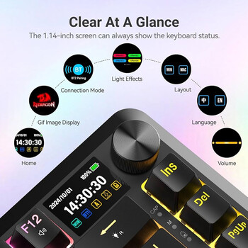 Gaming πληκτρολόγιο - Redragon Flekact K708RGB-PRO