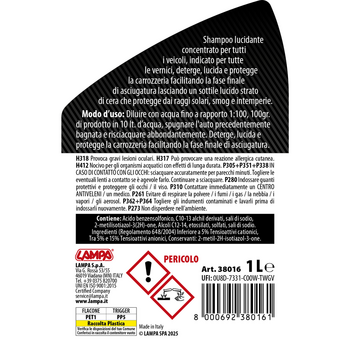 L3801.6 ΣΑΜΠΟΥΑΝ ΜΕ ΚΕΡΙ GRAN PREE ΣΥΜΠΥΚΝΩΜΕΝΟ 1000ml LAMPA - 1 ΤΕΜ.