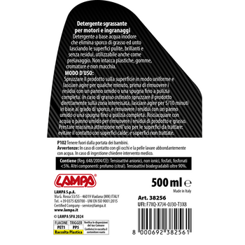 L3825.6 ΚΑΘΑΡΙΣΤΙΚΟ/ΑΠΟΛΙΠΑΝΤΙΚΟ ΥΓΡΟ ΜΗΧΑΝΗΣ/ΚΙΝΗΤΗΡΑ ΣΕ ΣΠΡΕΙ GRAN PREE 500ml LAMPA - 1 ΤΕΜ.