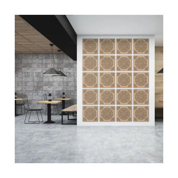 Audiodesigner Circle Pattern Brown Ηχοαπορροφητικά Ξύλινα Πάνελ 50x50x5 cm / 1 τ.μ. (4 Τεμάχια)