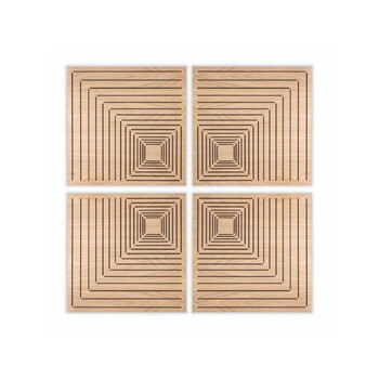 Audiodesigner Maple Pattern Brown Ηχοαπορροφητικά Ξύλινα Πάνελ 50x50x5 cm / 1 τ.μ. (4 Τεμάχια)
