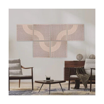 Audiodesigner Wave Pattern Brown Ηχοαπορροφητικά Ξύλινα πάνελ 50x50x5 cm / 1 τ.μ. (4 Τεμάχια)