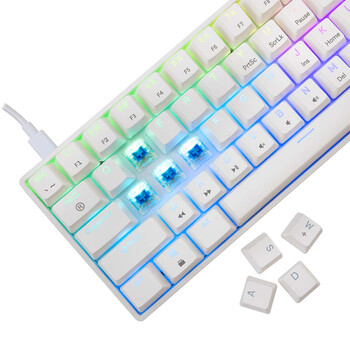 WHITE SHARK MECHANICAL KEYBOARD BLUE SWITCH GK-004221 WHITE