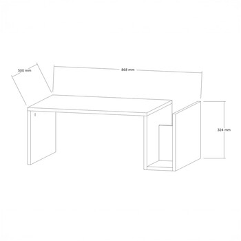 Τραπέζι σαλονιού Poko pakoworld σε λευκή απόχρωση 86.8x50x32,4εκ Τραπέζι σαλονιού Poko pakoworld σε λευκή απόχρωση 86.8x50x32,4εκ