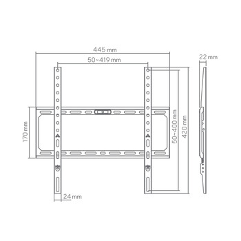 SBOX WALL MOUNT BUDGET 32-75' MAX VESA 400x400