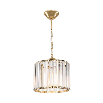 Φωτιστικό οροφής μονόφωτο Lavina pakoworld Ε27 σε χρυσή απόχρωση Φ20x20εκ