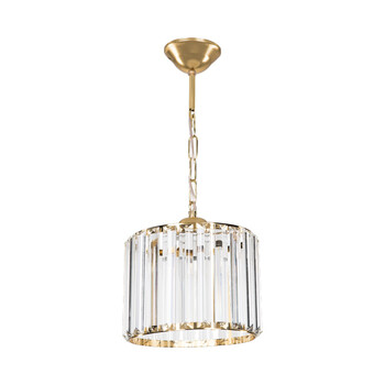 Φωτιστικό οροφής μονόφωτο Lavina pakoworld Ε27 σε χρυσή απόχρωση Φ20x20εκ