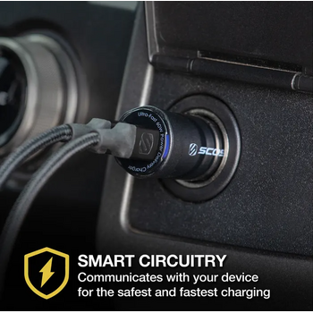 Scosche CPDCC60-SP Dual-Port USB-C® Car Charger