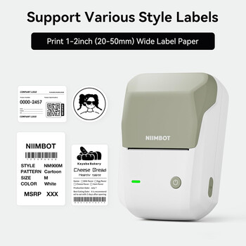 NIIMBOT THERMAL LABEL PRINTER B1 2-INCH WHITE GREEN NIIMBOT THERMAL LABEL PRINTER B1 2-INCH WHITE GREEN