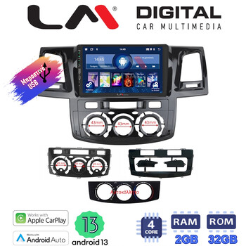 LM Digital - LM ZA4822 GPS Οθόνη OEM Multimedia Αυτοκινήτου για Toyota Hilux 2005 > 2016
CLIMA /AC (CarPlay/AndroidAuto/BT/GPS/WIFI/GPRS) electriclife