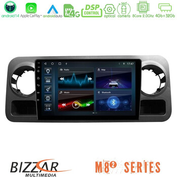 Bizzar m8² Series 8core Android14 4+32gb  Mercedes Sprinter W907 Navigation Multimedia Tablet 10" με Carplay & Android Auto u-m82-Mb1463