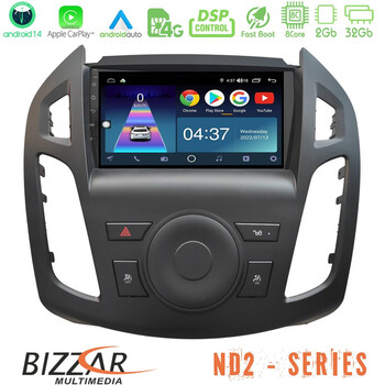 Bizzar nd2 Series 8core Android14 2+32gb Ford Transit Connect 2013-2018 Navigation Multimedia Tablet 9"  με Carplay & Android Auto u-nd2-Fd2854