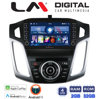 LM Digital - LM KG4150 GPS Οθόνη OEM Multimedia Αυτοκινήτου για Ford Focus 2011 > 2018 (CarPlay/AndroidAuto/BT/GPS/WIFI/GPRS) electriclife