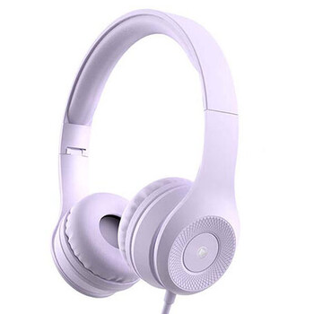 LAMTECH EXTRA BASS STEREO HEADPHONES WITH MIC PURPLE REFURBISHED