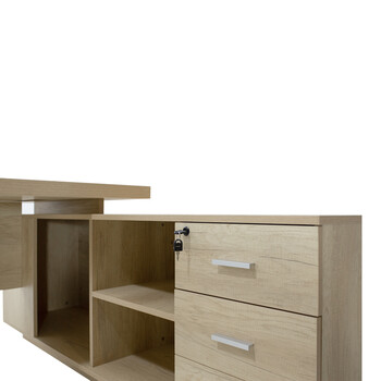 Γραφείο εργασίας αναστρέψιμο επαγγελματικό Amazon pakoworld σε φυσική απόχρωση 200x170x75εκ Γραφείο εργασίας αναστρέψιμο επαγγελματικό Amazon pakoworld σε φυσική απόχρωση 200x170x75εκ