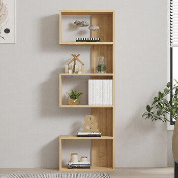 Βιβλιοθήκη Cascade pakoworld σε oak απόχρωση 51.8x22x150εκ