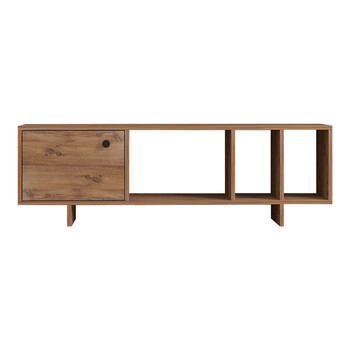 Έπιπλο τηλεόρασης Mueble pakoworld σε sonoma απόχρωση 140x29x45εκ