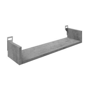 Ραφιέρα τοίχου Derva pakoworld σε cement γκρι απόχρωση 60x15x10cm