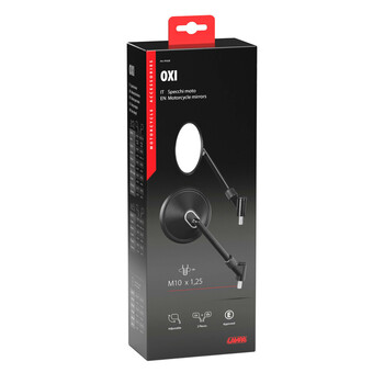 9162.8-LM ΚΑΘΡΕΠΤΕΣ MOTO OXI M10x1,25 DX+SX ΣΤΡΟΓΓΥΛΟΙ ΣΕ ΜΑΥΡΟ ΧΡΩΜΑ LAMPA - 2 ΤΕΜ.