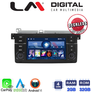 LM Digital - LM V4052 GPS Οθόνη OEM Multimedia Αυτοκινήτου για BMW σειρά 3 E46 1998 > 2006 (CarPlay/AndroidAuto/BT/GPS/WIFI/GPRS) electriclife