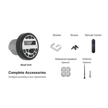 DIQ YT830BW (RADIO - BT 5.0 - USB - AUX - 110mm)