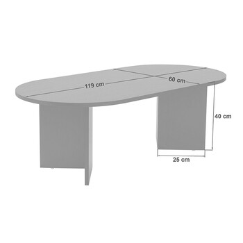 Τραπέζι σαλονιού Tabletod pakoworld σε καρυδί απόχρωση 119x60x40εκ