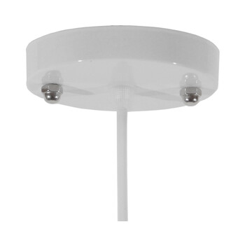 GloboStar® RAY 01044 Vintage Κρεμαστό Φωτιστικό Καμπάνα Μονόφωτο 1 x E27 IP20 Λευκό Μέταλλο - Μ26 x Π26 x Υ25cm