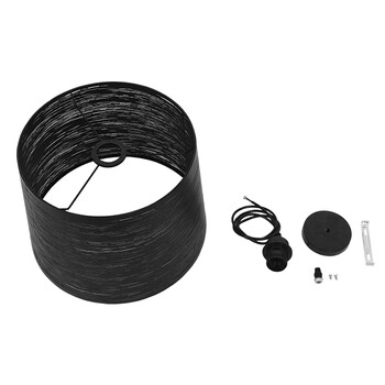 GloboStar® ACCADEMIA 01556 Μοντέρνο Κρεμαστό Φωτιστικό Καπέλο Μονόφωτο 1 x E27 IP20 Μαύρο Μέταλλο - Μ35 x Π35 x Υ25cm
