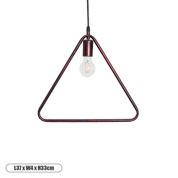 GloboStar® DELTA 01581 Μοντέρνο Κρεμαστό Φωτιστικό Ανάρτηση Μονόφωτο 1 x E27 IP20 Χάλκινο Μέταλλο - Μ37 x Π4 x Υ33cm