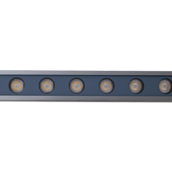 GLOBOSTAR® WASHER-MARGO 05101 Μπάρα Φωτισμού Wall Washer LED 24W 2880lm 10-30° DC 24V Αδιάβροχο IP66 Αρχιτεκτονικό Πορτοκαλί 2200K Dimmable - Γκρι Ανθρακί - Μ100 x Π4 x Υ5cm - 3 Χρόνια Εγγύηση