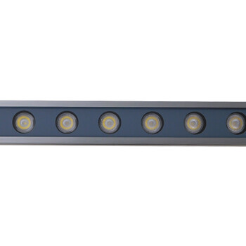 GLOBOSTAR® WASHER-MARGO 05103 Μπάρα Φωτισμού Wall Washer LED 24W 2760lm 30° DC 24V Αδιάβροχο IP66 Φυσικό Λευκό 4500K Dimmable - Γκρι Ανθρακί - Μ100 x Π4 x Υ5cm - 3 Χρόνια Εγγύηση