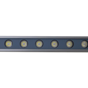 GLOBOSTAR® WASHER-MARGO 05104 Μπάρα Φωτισμού Wall Washer LED 24W 3840lm 10-30° DC 24V Αδιάβροχο IP66 Ψυχρό Λευκό 6000K Dimmable - Γκρι Ανθρακί - Μ100 x Π4 x Υ5cm - 3 Χρόνια Εγγύηση