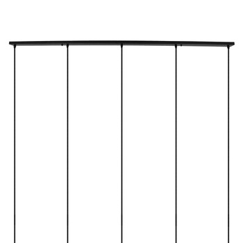 DIY Ροζέτα Φωτιστικού Μαύρη Ορθογώνια 1500x50mm με 5 Τρύπες GloboStar 90826