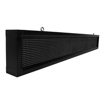 GloboStar® DISPLAY 90261 Κυλιόμενη Ψηφιακή Επιγραφή P10 Μονής Όψης LED AC 220-240V Αδιάβροχο IP54 Κόκκινο - WiFi Control μέσω FK APP - Αισθητήρας Θερμοκρασίας & Υγρασίας - Μ168 x Π9 x Υ24cm - 2 Χρόνια Εγγύηση