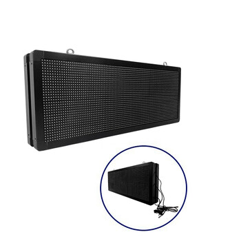 GloboStar® DISPLAY 90323 Κυλιόμενη Ψηφιακή Επιγραφή P10 Διπλής Όψης LED AC 220-240V Αδιάβροχο IP65 Μπλε - WiFi Control μέσω FK APP - Αισθητήρας Θερμοκρασίας & Υγρασίας - Μ104 x Π12 x Υ40cm - 2 Χρόνια Εγγύηση