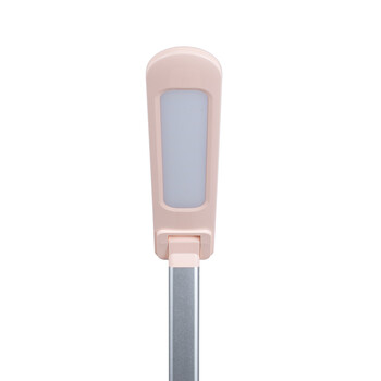 GloboStar® 76533 Επιτραπέζιο Φωτιστικό Πορτατίφ LED 3.5W 350lm -° DC 5V IP20 CCT Θερμό Λευκό 2700K - Φυσικό Λευκό 4500K - Ψυχρό Λευκό 6000K Dimmable Ροζ Πλαστικό με Γκρι Μέταλλο - Μ27 x Π14 x Υ51cm - 2 Xρόνια Εγγύηση