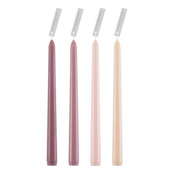 GloboStar® AUTUMN-CALM 35207 ΣΕΤ 4 Αρωματικά Κεριά Κηροπηγίου Παραφίνης με Άρωμα Άγριο Τριαντάφυλλο Πολύχρωμα Μ2 x Π2 x Υ25cm