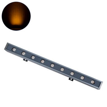 GLOBOSTAR® WASHER-NAIA 90171 Μπάρα Φωτισμού Wall Washer LED 9W 945lm 30° DC 24V Αδιάβροχο IP65 Αρχιτεκτονικό Πορτοκαλί 2200K Dimmable - Γκρι Ανθρακί - Μ50 x Π4 x Υ5cm - 3 Χρόνια Εγγύηση