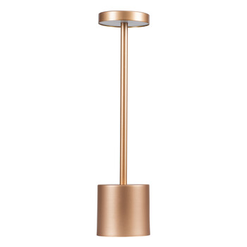 GloboStar® JOJO 76522 Επαναφορτιζόμενο Επιτραπέζιο Φωτιστικό Πορτατίφ LED 1.5W 105lm 120° DC 5V IP44 CCT Ultra Θερμό 1500K - Φυσικό Λευκό 4500K - Ψυχρό Λευκό 6000K Dimmable Χάλκινο Αλουμίνιο - Μ8 x Π8 x Υ34cm - 2 Χρόνια Εγγύηση