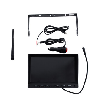GloboStar® 86069 Έγχρωμη Οθόνη 9" WiFi για Αυτοκινητο - Φορτηγό DC 12-24V - για Σύνδεση έως 4 WiFi Κάμερες 1080P HD Οπισθοπορείας - Μαύρο