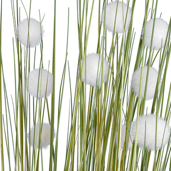 GloboStar® Artificial Garden ERIOPHORUM ANGUSTIFOLIUM COTTON GRASS 20073 Τεχνητό Διακοσμητικό Φυτό Γρασίδι του Βαμβακιού Υ150cm