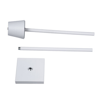 GloboStar® NEGA 60478 Μοντέρνο Επιδαπέδιο Φωτιστικό LED 2.2W 154lm 360° DC 5V IP44 Θερμό Λευκό 2700K Dimmable με Διακόπτη Αφής - Επαναφορτιζόμενο με Μπαταρία Li-ion 4000mAh - Λευκό - Φ10 x Υ135cm - 2 Χρόνια Εγγύηση