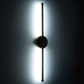 GloboStar® DIADEM 61330 Φωτιστικό Τοίχου - Απλίκα Design LED CCT 9W 1080lm 120° AC 220-240V - Εναλλαγή Φωτισμού μέσω Διακόπτη On/Off All In One Ψυχρό 6000k+Φυσικό 4500k+Θερμό 2700k Μ10 x Π4 x Υ60cm - Χρυσό - 3 Years Warranty