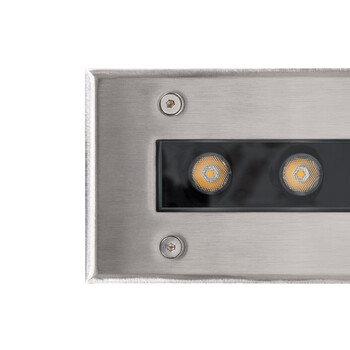 GLOBOSTAR® UNDERGROUND-REMVI 90190 Χωνευτή Μπάρα Φωτισμού Wall Washer LED 9W 990lm 10° DC 24V Αδιάβροχο IP68 Θερμό Λευκό 2700K Dimmable - Ανοξείδωτο Ατσάλι 304 - Μ30 x Π9 x Υ8.5cm / Q28.5 x 7.5cm - 3 Χρόνια Εγγύηση