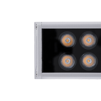 GLOBOSTAR® WASHER-GAIA 90215 Μπάρα Φωτισμού Wall Washer LED 144W 12960lm 10° DC 24V Αδιάβροχο IP67 Θερμό Λευκό 2700K Dimmable - Ασημί - Μ100 x Π7.3 x Υ4.3cm - 3 Χρόνια Εγγύηση